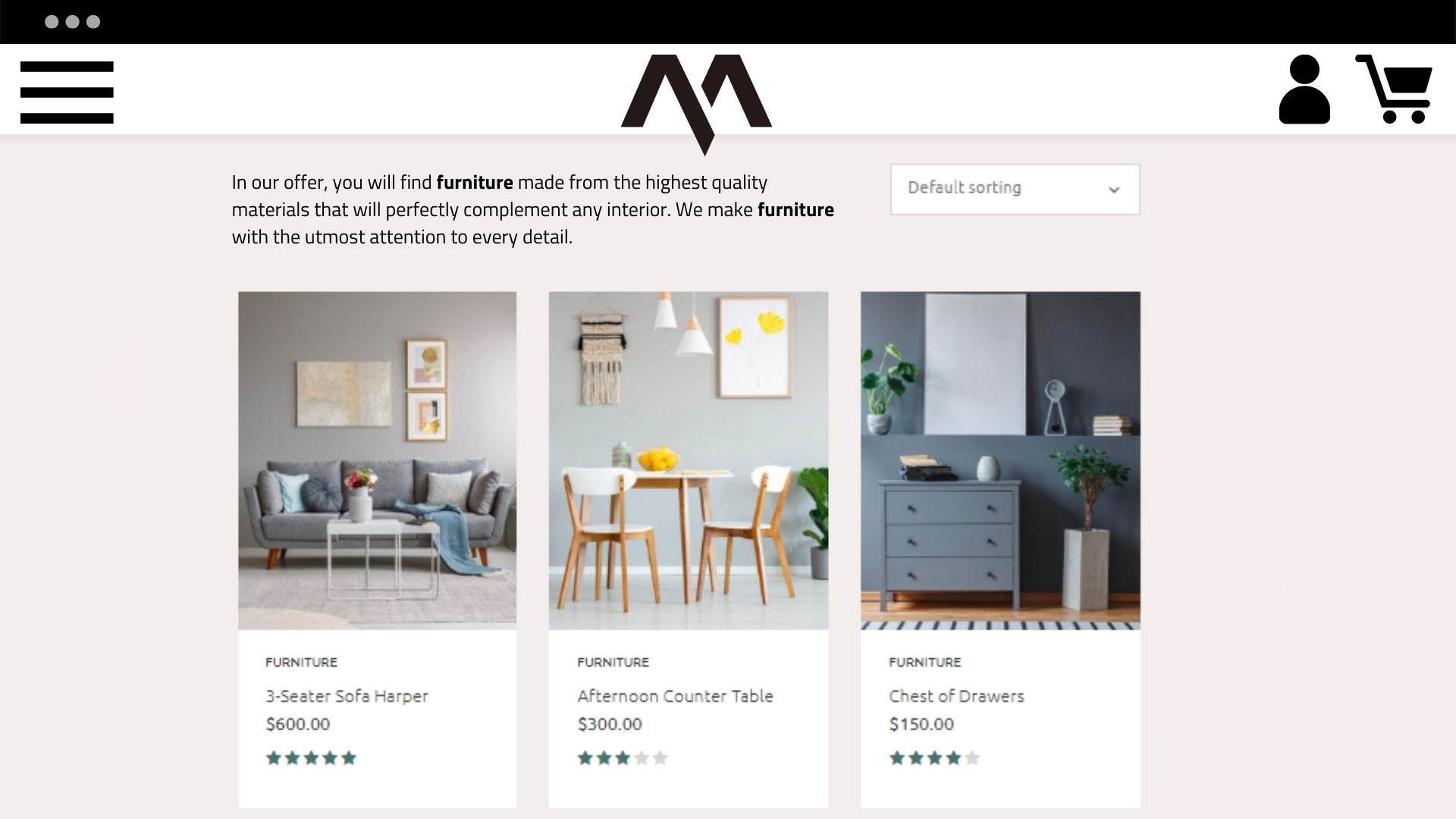 Niedporacowany sklep internetowy względem UX