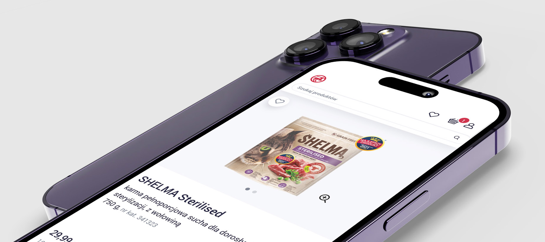 Mockup strony internetowej Rossmann – wersja mobile