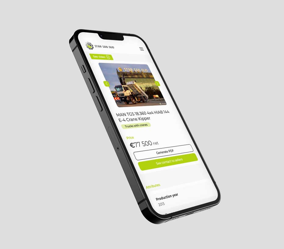 Strona produktowa Star San Duo - wersja mobile