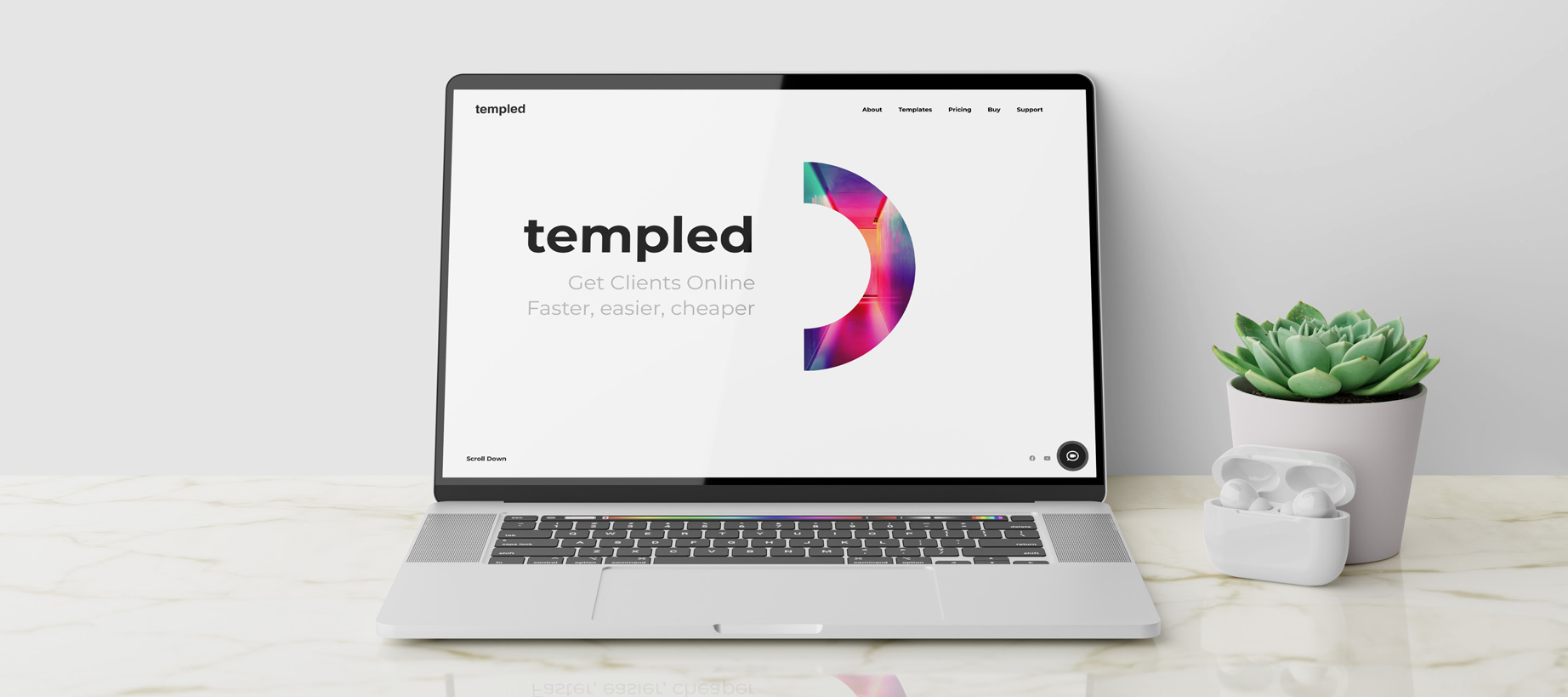 Strona główna aplikacji Templed - wersja desktopowa